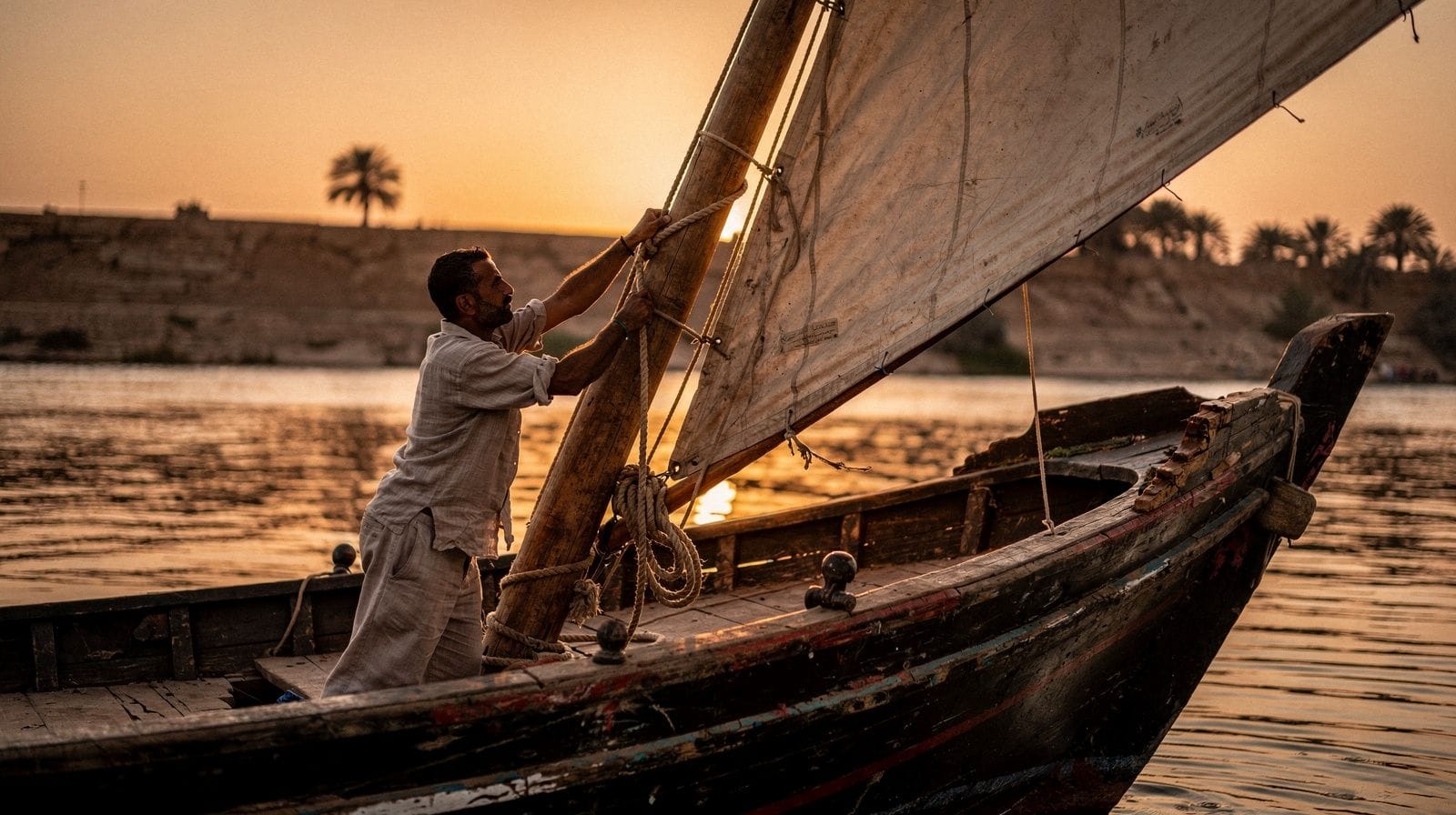 Is een felucca-tocht bij zonsondergang op de Nijl de moeite waard