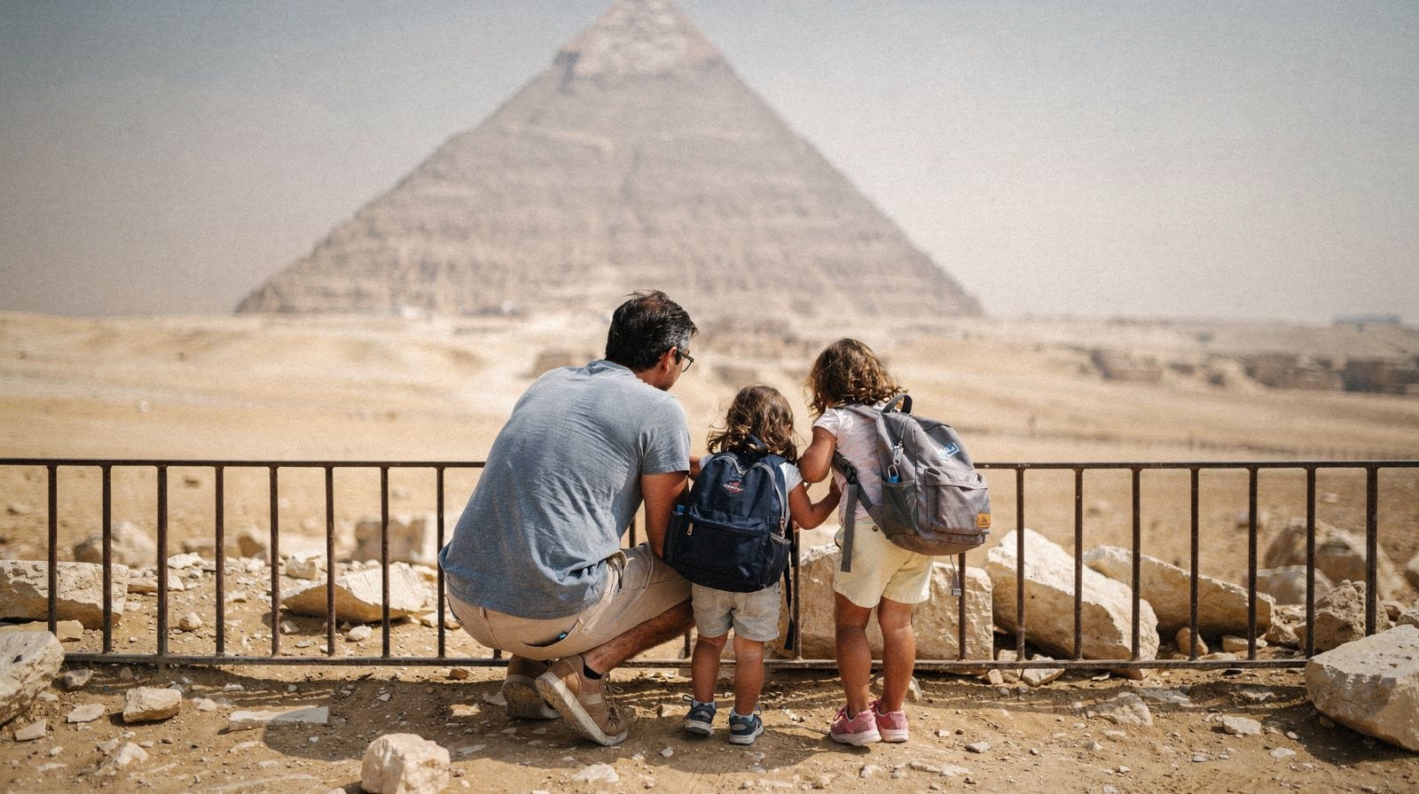 Les pyramides de Gizeh et le GEM en famille